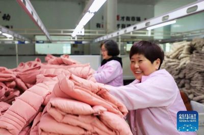 河南范縣 羽絨及制品產銷兩旺，工人干勁十足